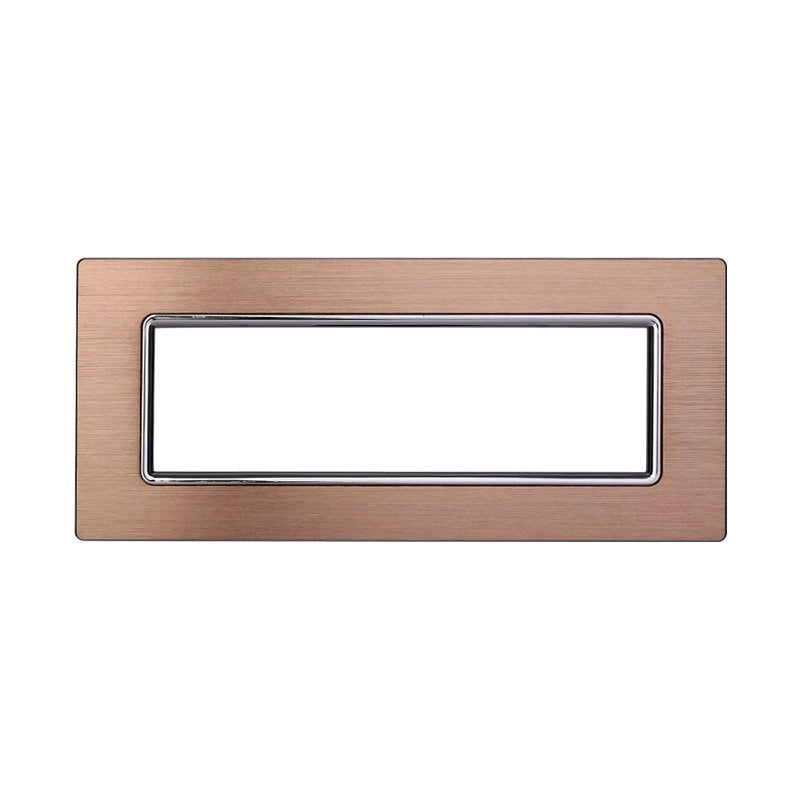 Placca In Alluminio Serie Space 7P Colore Oro Compatibile Con Bticino Living Light