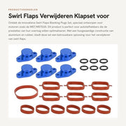 Set di Flappi a Vortice in Alluminio/Gomma - 6x22mm - Adatto per M57/M57D25 - Placchette di Blocco - Nuovo di Zecca - Opzionale: Colore Blu - Flappi