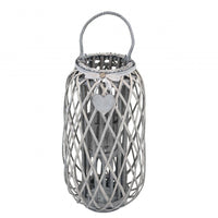 Lanterna Floriane   in Vimini Grigio