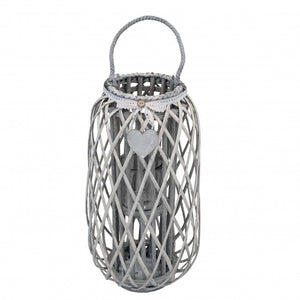 Lanterna Floriane   in Vimini Grigio