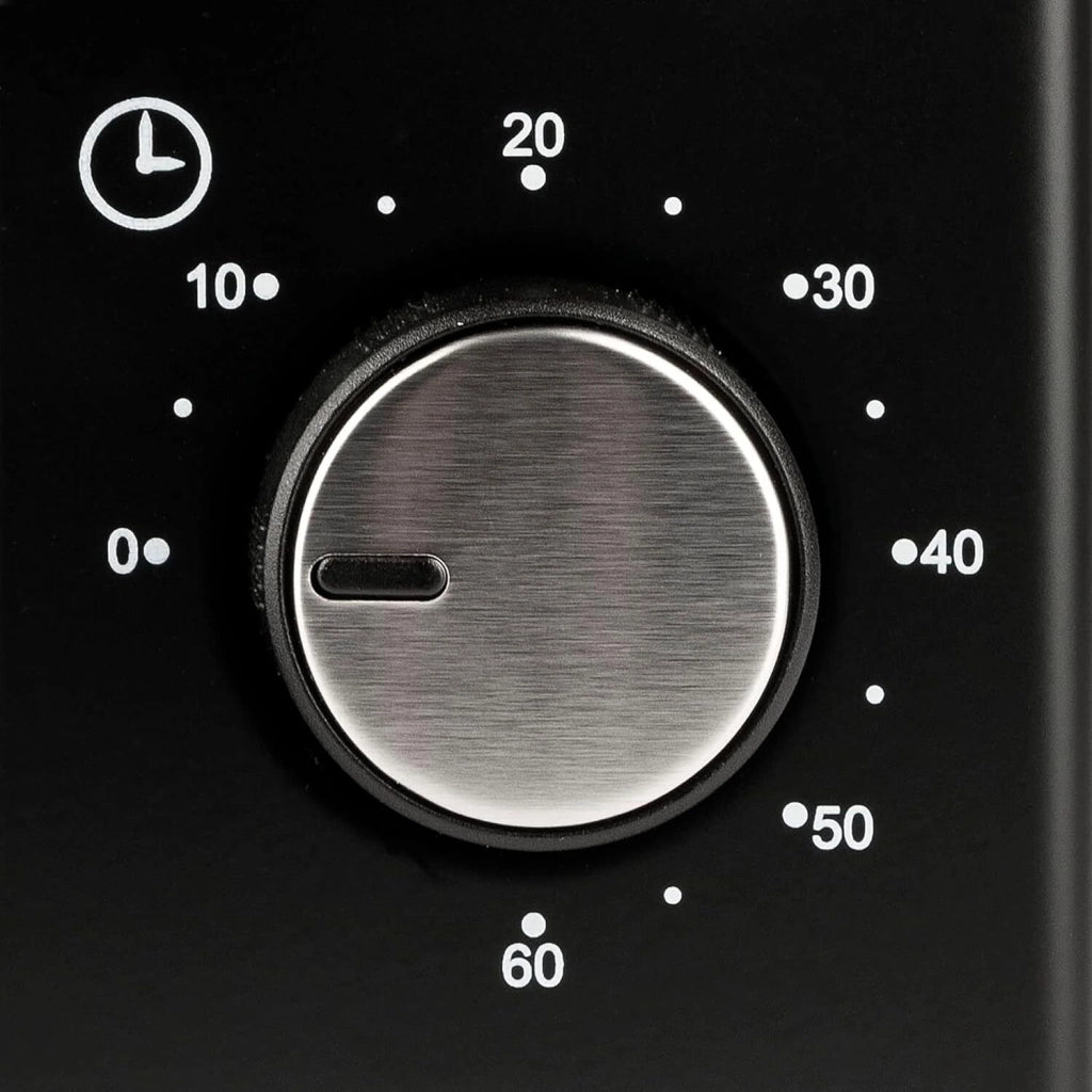 Girmi FE1000 Forno Elettrico Ventilato 10 L 800W Termostato 100°C 230°C Timer 60 min Doppio Vetro colore Nero Rosso