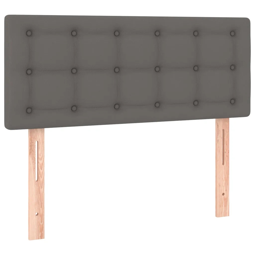 Giroletto a Molle con Materasso Grigio 100x200 cm in Similpelle