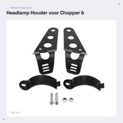 Supporto Luce Anteriore in Acciaio Forgiato di Alta Qualità - Adatto per Chopper/Cafe Racer - Lunghezza Braccio 134mm - Tubo Forcellone 33-43mm - Installazione Facile - Beugel per Luce Anteriore