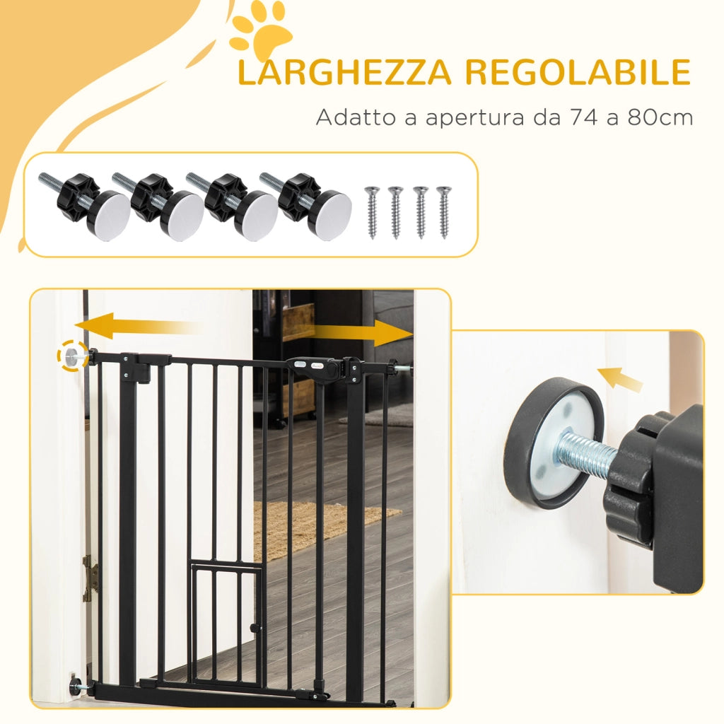 Cancelletto Estensibile per Cani ¨C zephmum ¨C 68x76.2 cm, Nero