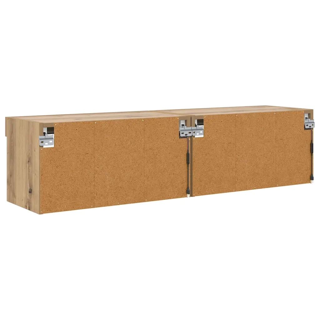 Set mobile TV con LED 2 pcs Rovere artigianale 60 x 30 x 30 cm