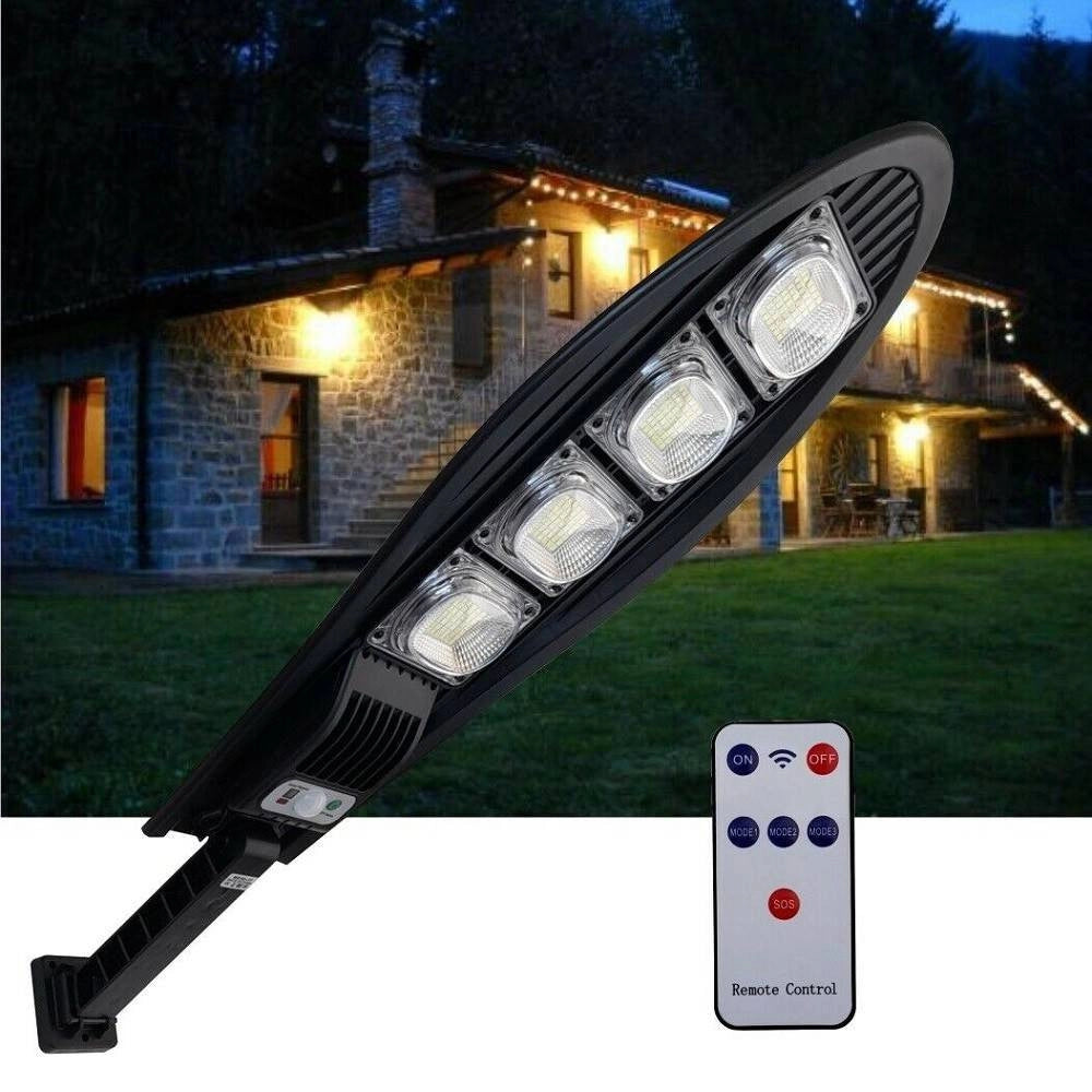 Trade Shop - Faro Lampione Stradale Solare Con Sensore Di Movimento Telecomando 168 Led W779b -