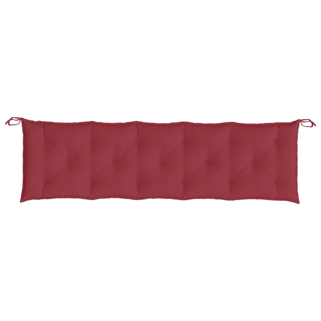 Cuscini per Panca 2 pz-Set di 2 Cuscini per panchina Rosso Vino 180x50x7 cm in Tessuto Oxford