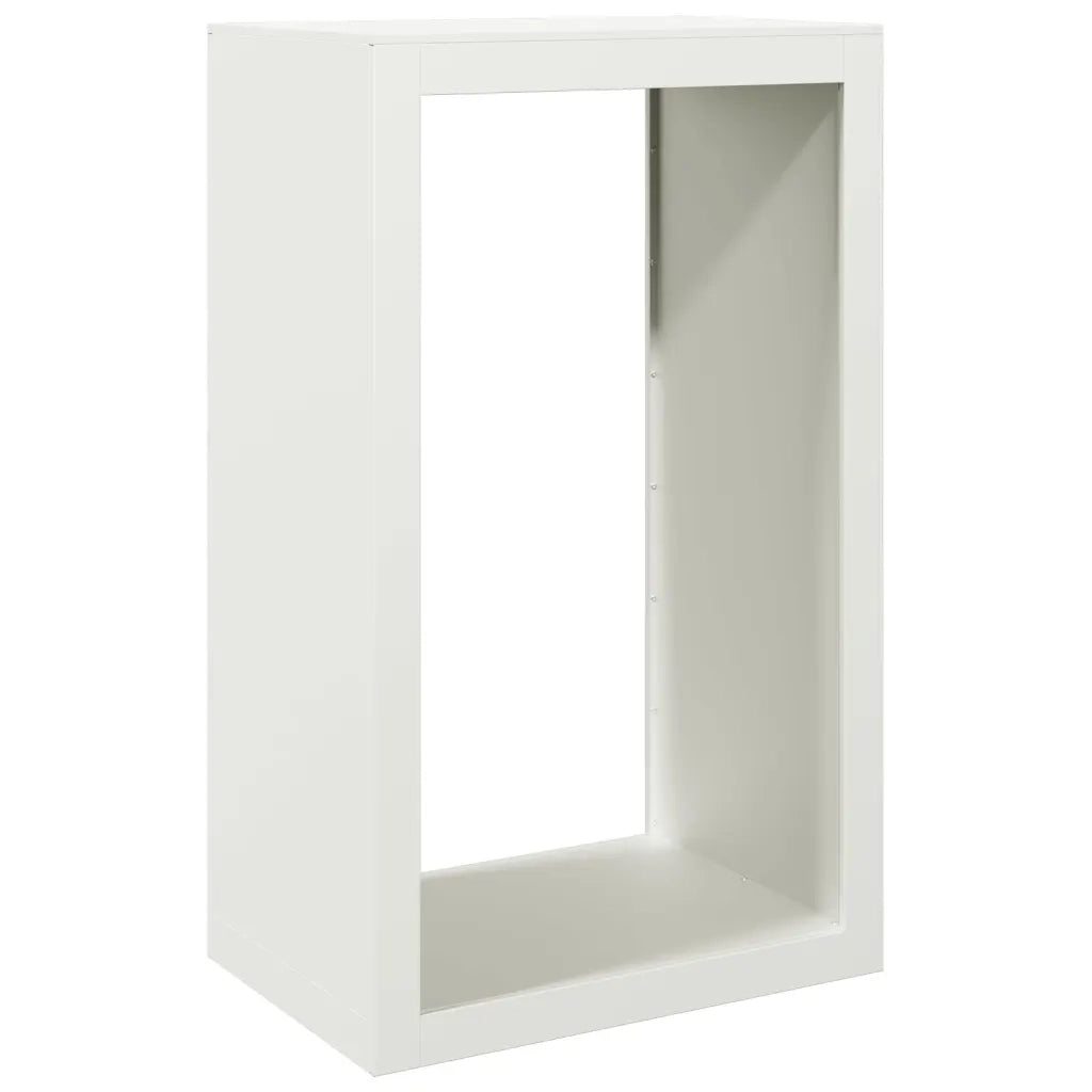 Rastrelliera per Legna da Ardere Bianca 60x40x100 cm in Acciaio CFW9443643