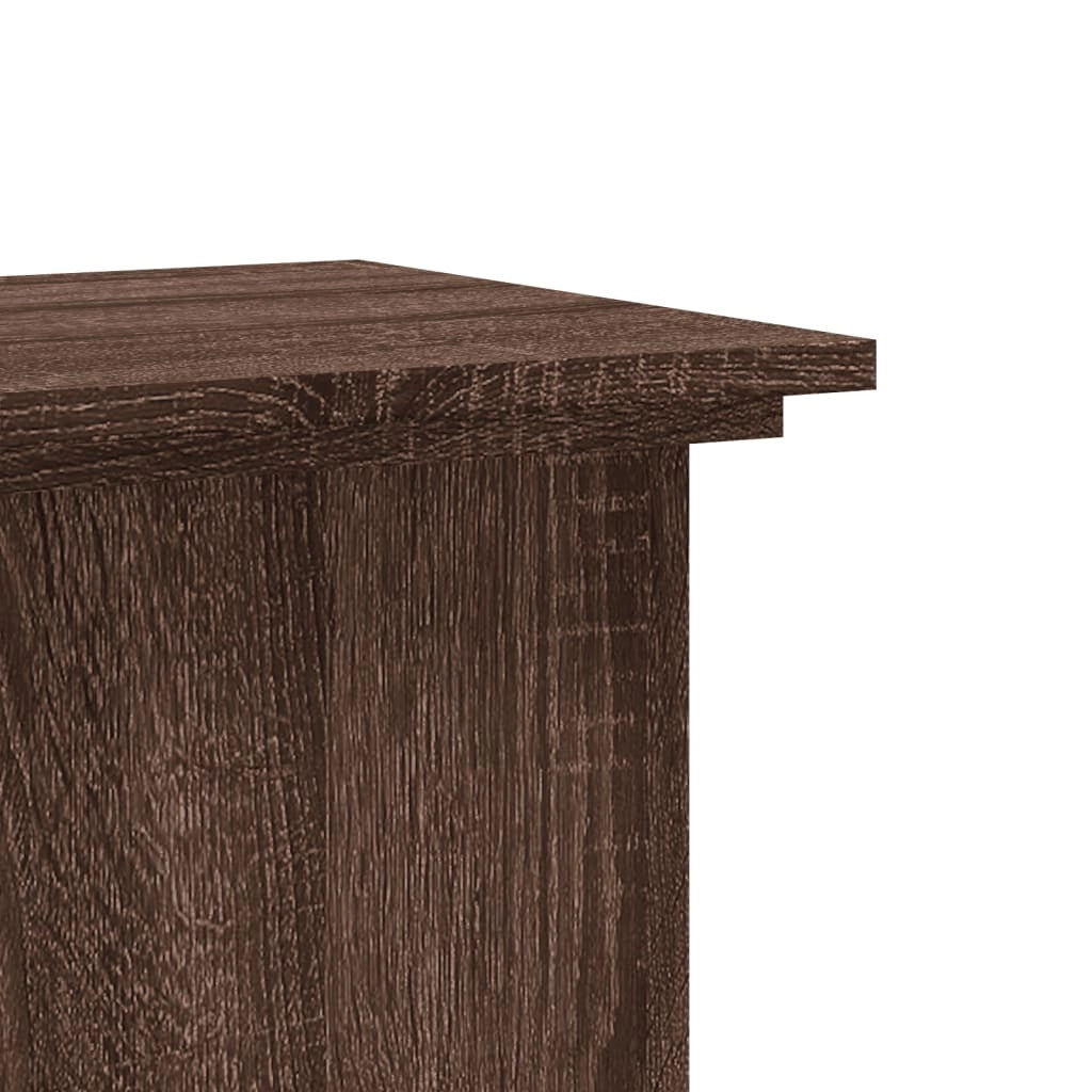 Portavasi mobiletto per fiori 33 x 33 x 80 cm legno ingegnerizzato marrone 02_0045156