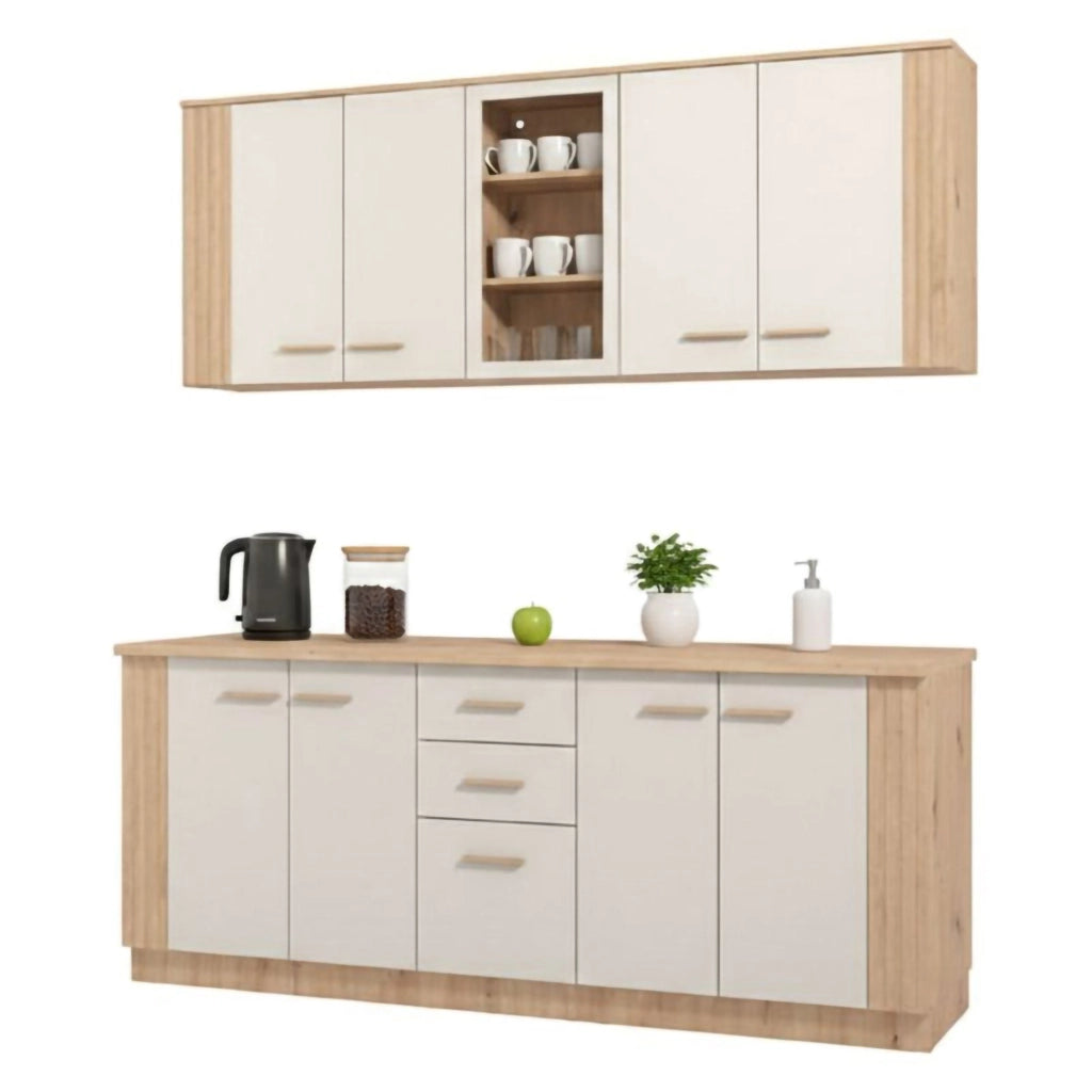 Cucinino Ghemme, Cucina 2 Cassetti, Elettrodomestici non inclusi, Beige
