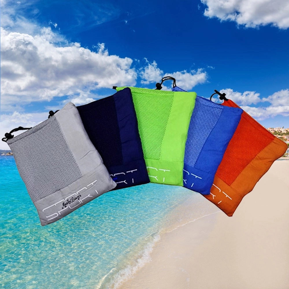 Trade Shop - Telo Microfibra Per Sport Spiaggia Campeggio E Mare Teli Vari Colori -