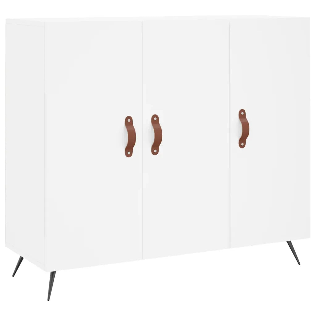 Credenza-Buffet-Armadio da cucina Bianca 90x34x80 cm in Legno Multistrato 927135