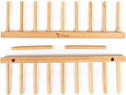 Sistema di supporto per bicchieri con 8 posizioni, rack per bicchieri e piatti.