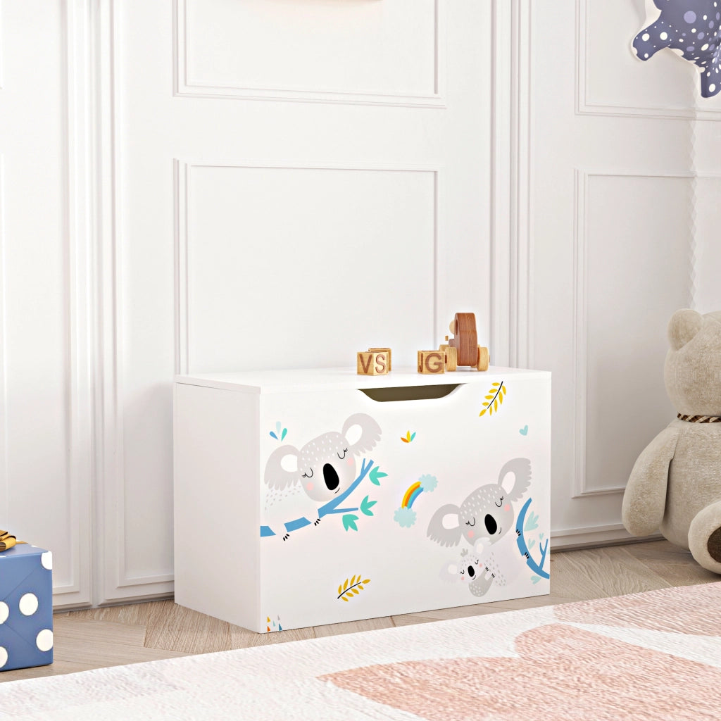 Baule 'Oleiros' per Giocattoli Cassapanca per Cameretta - Decorazione Koala [en.casa]
