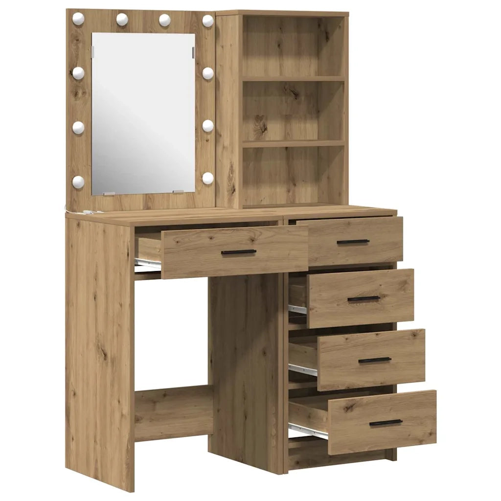 Tavolo da Trucco con cassetto 2 pcs Marrone 50 x 41 x 135 cm