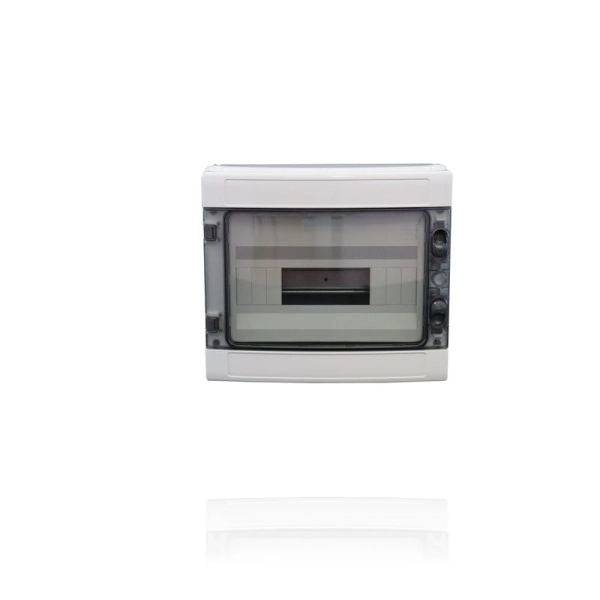 CENTRALINO DA PARETE C/PORTELLO IP65 8 Mod. 175x175x85 mm - Grigio