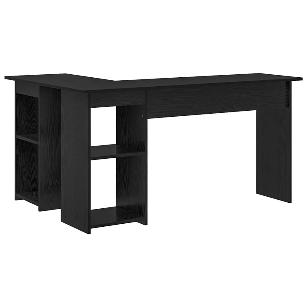 Scrivania Rovere Nero 142 x 102 x 73 cm Legno multistrato 869291