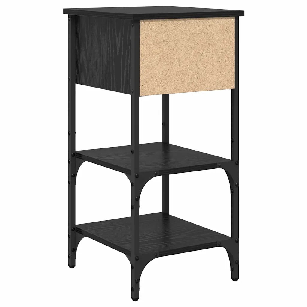 Armadio da Notte 2 pcs Rovere Nero 33.5 x 36 x 70 cm 871241