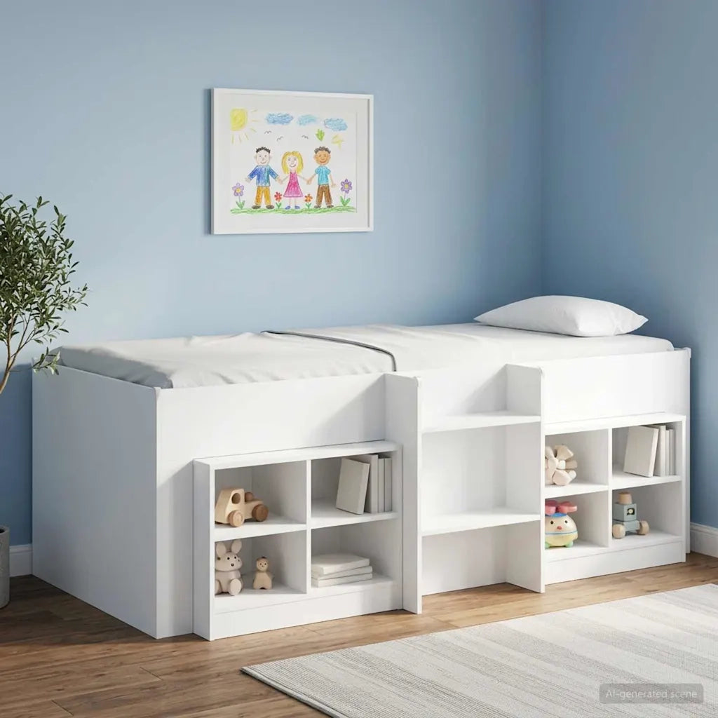 Armadietto per letto 2 pcs Bianco 66 x 33 x 48 cm 893723