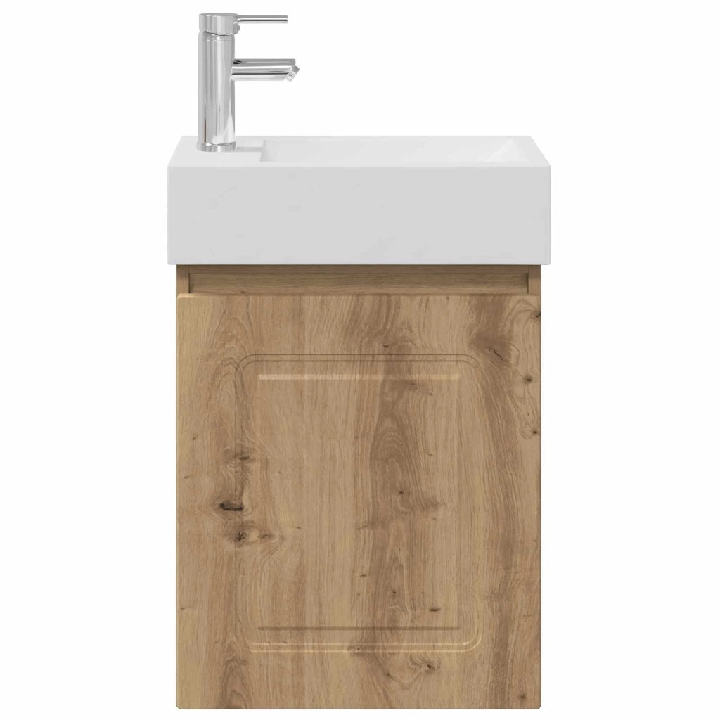 Mobile bagno con rubinetto Rovere Artigianale