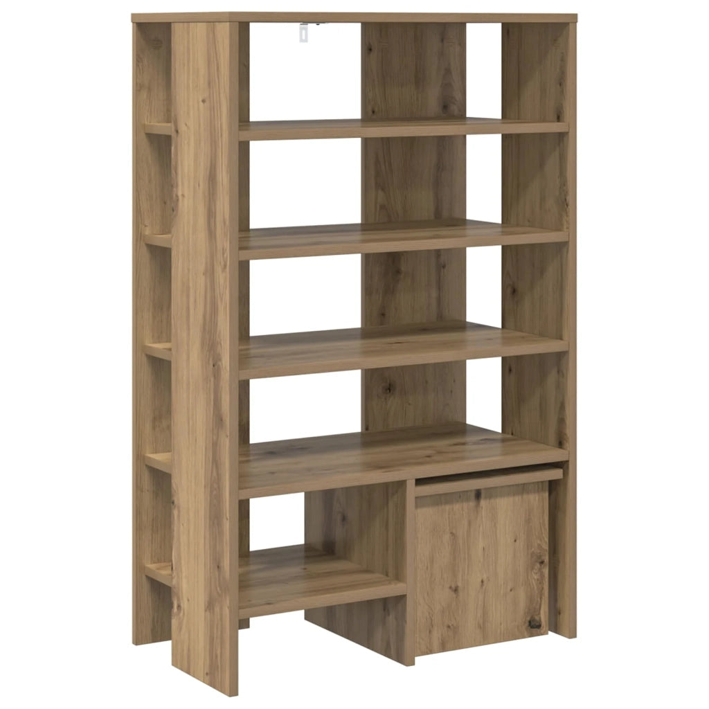 Mobile per scarpe 2 pz-Set di 2 Scarpiera Rovere artigianale Legno multistrato