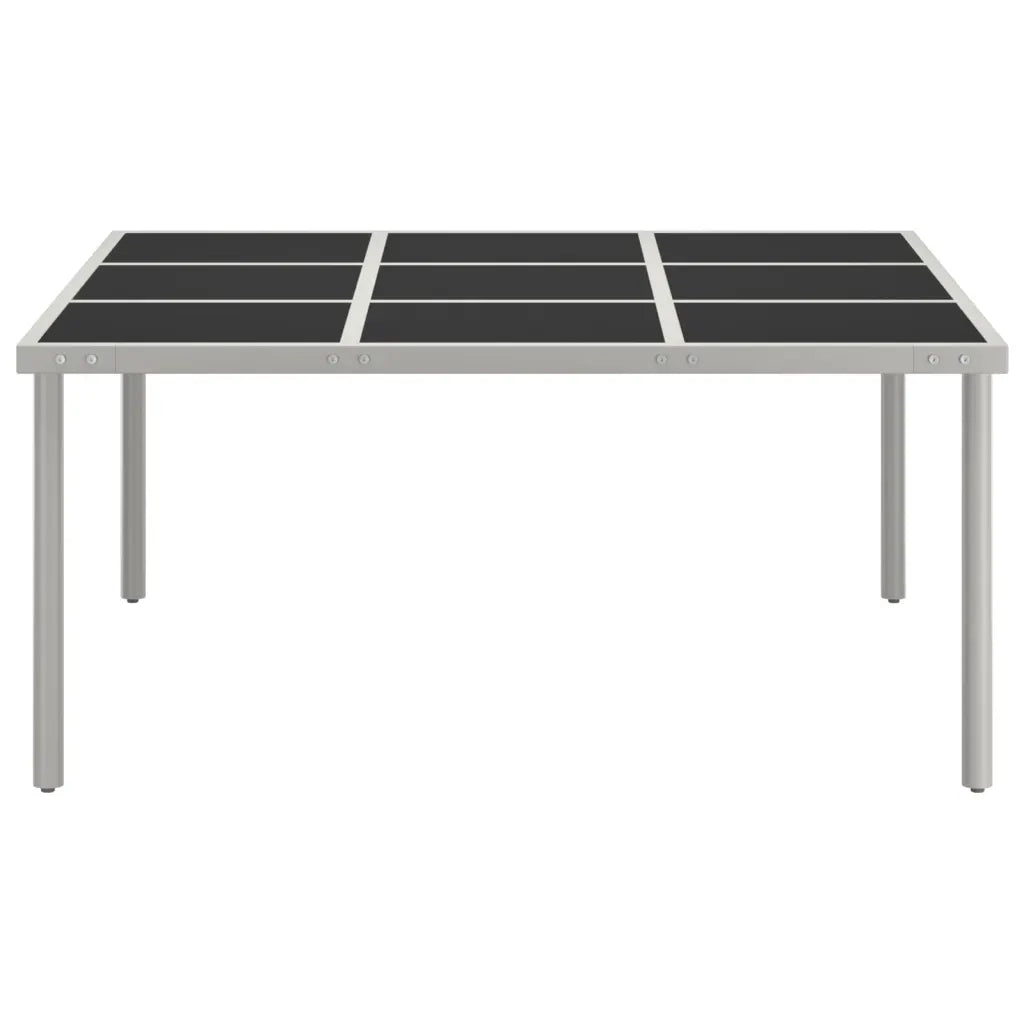 Tavolo da Giardino | Tavolino da esterno 170x170x74,5 cm in Vetro e Acciaio
