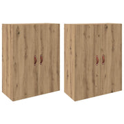 Armadietto a Muro | Mobiletto a muro 2 pz Rovere artigianale 69,5 x 34 x 90 cm