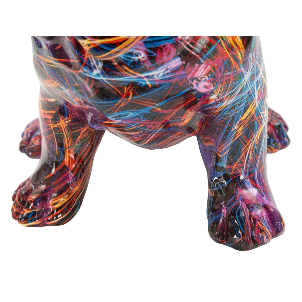 Scultura Bulldog, Multicolore, Poliresina, 21,5x15,5x21 cm
