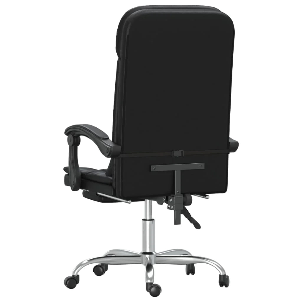 Poltrona massaggiante reclinabile per ufficio computer studio similpelle nera 02_0025417