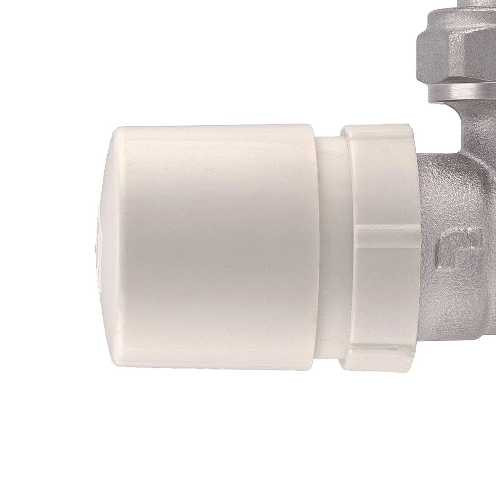 Valvola ad angolo termostatizzabile con volantino e attacco M1/2"