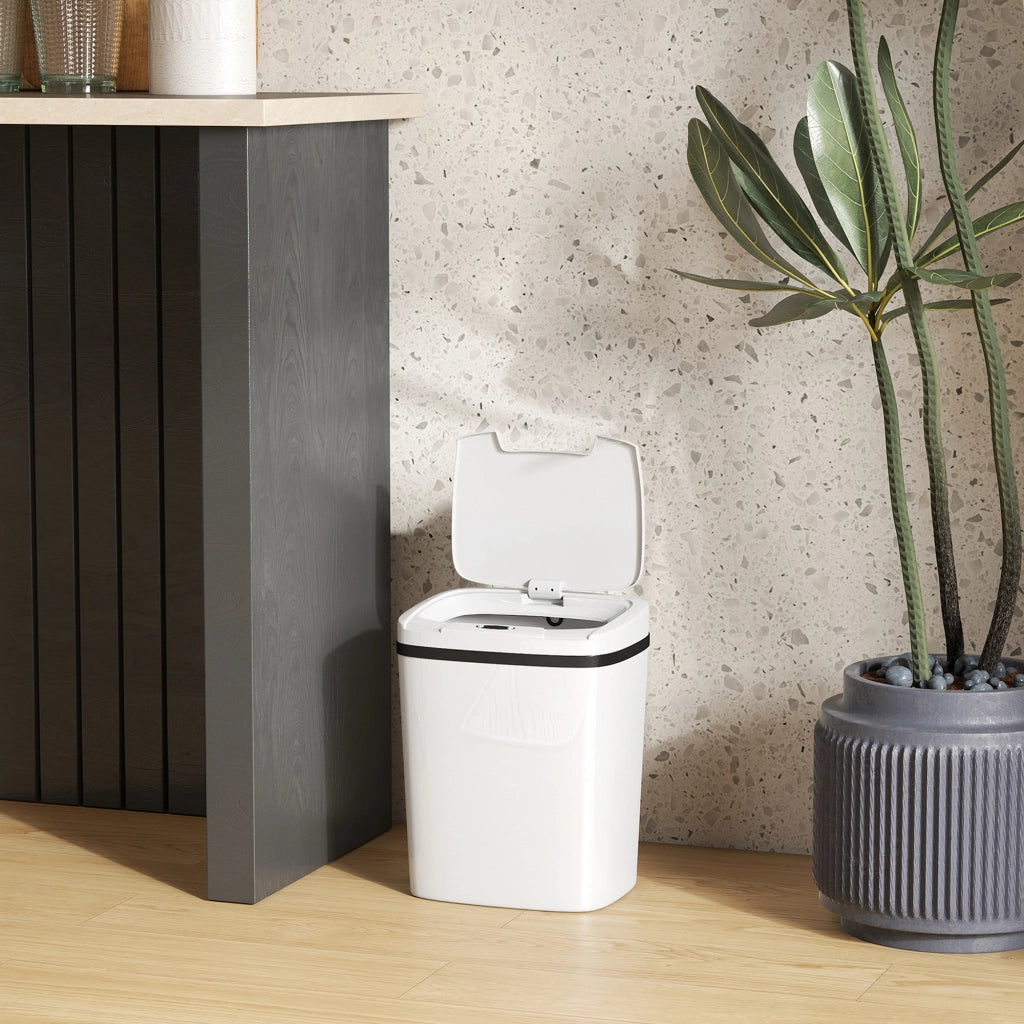 Cestino Automatico per Cucina 15L con Sensore Infrarosso ¨C zephmum ¨C Bianco