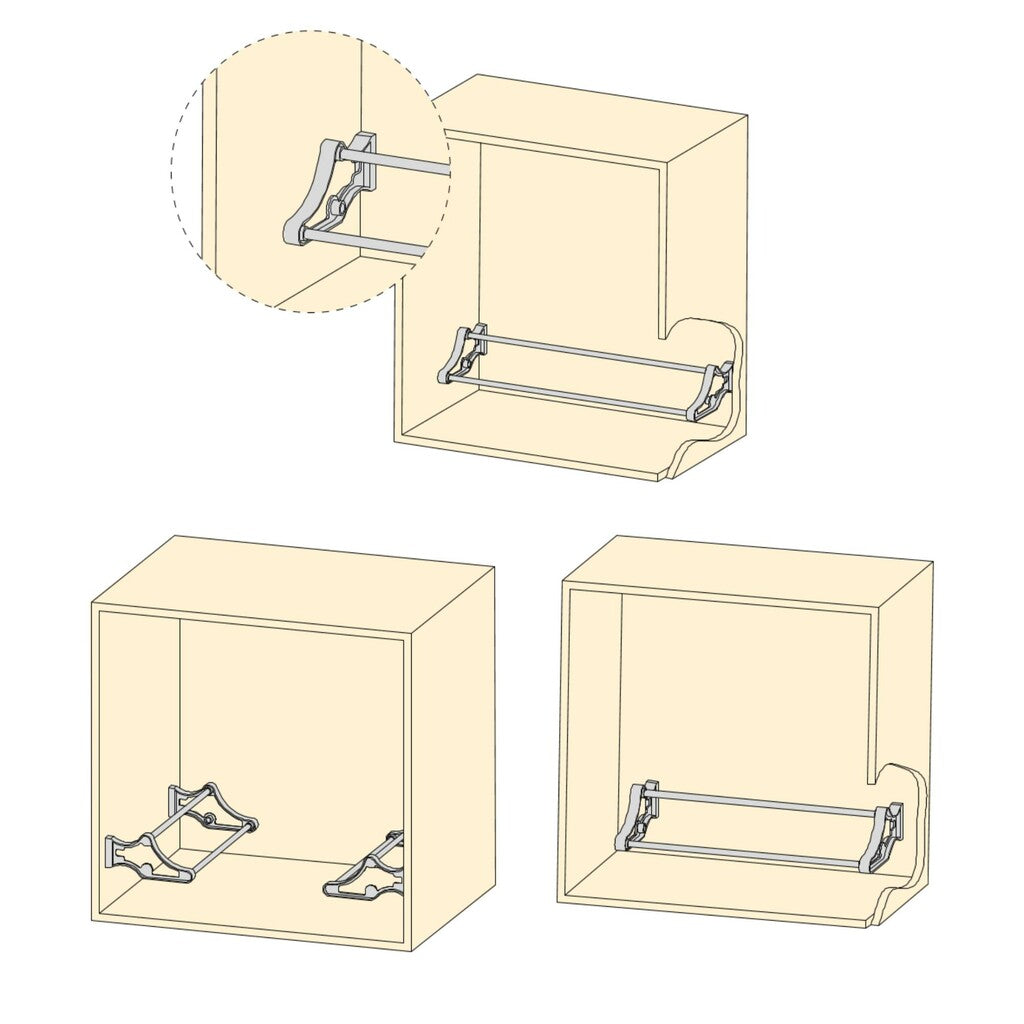 Porta Scarpe Self per Interno Armadio Imballo 1 Pezzo Verniciato Alluminio Acciaio e Emuca