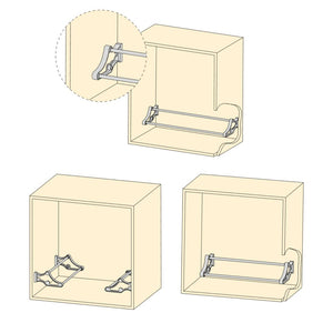 Porta Scarpe Self per Interno Armadio Imballo 1 Pezzo Verniciato Alluminio Acciaio e Emuca