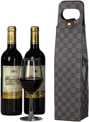 Zak diario in pelle - Porta bottiglie per 2 bottiglie - Tasche per bottiglie riciclabile - Regalo di vino - Tasca da portare - Materiale di alta qualità 40 x 17 x 9 cm