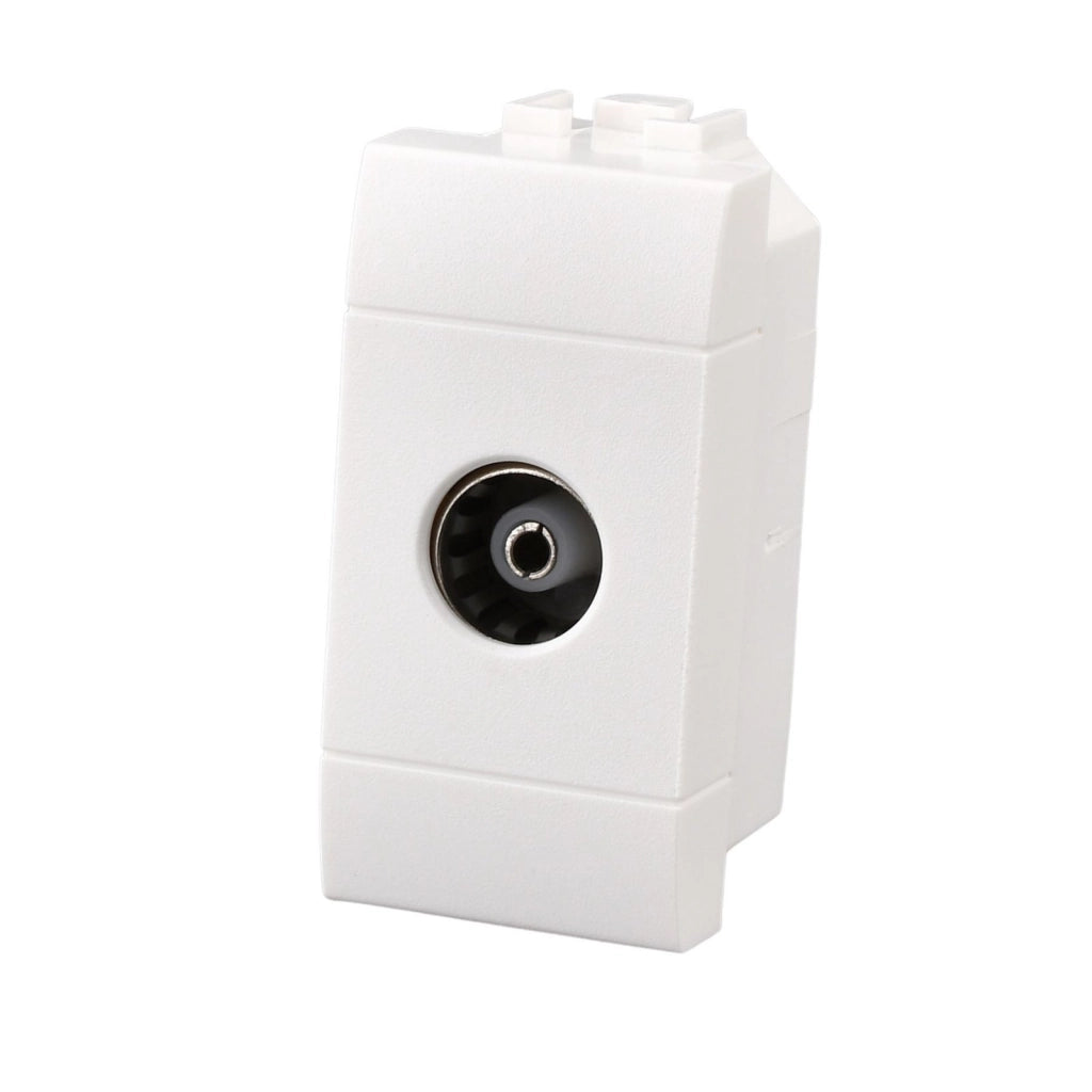 Connettore Presa TV Terminale Femmine MBL Bianco 1M Compatibile Bticino Living Light BLB2251