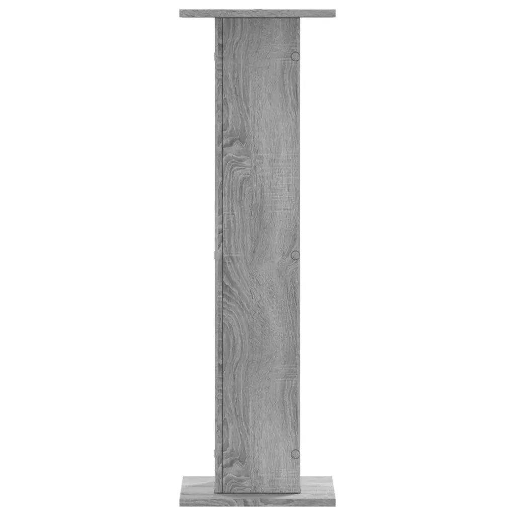 Supporti Altoparlanti 2 pz Grigio 30x30x95 cm in Multistrato