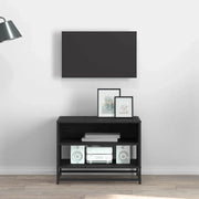 Mobile TV-Credenza per TV Rovere Nero 61 x 40 x 46 cm Legno multistrato
