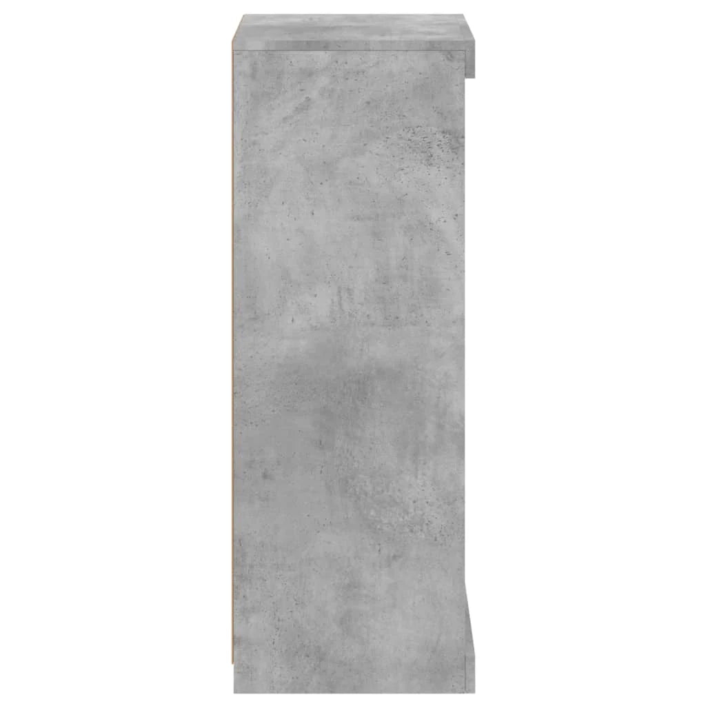 Credenza cassettiera armadio mobile contenitore organizer per cucina soggiorno salotto con luci LED 41 x 37 x 100 cm grigio 02_0029997
