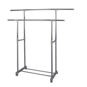MAURY'S STORAGE APPENDIABITI DOPPIO ESTENSIBILE CON RUOTE IN COLORE SILVER