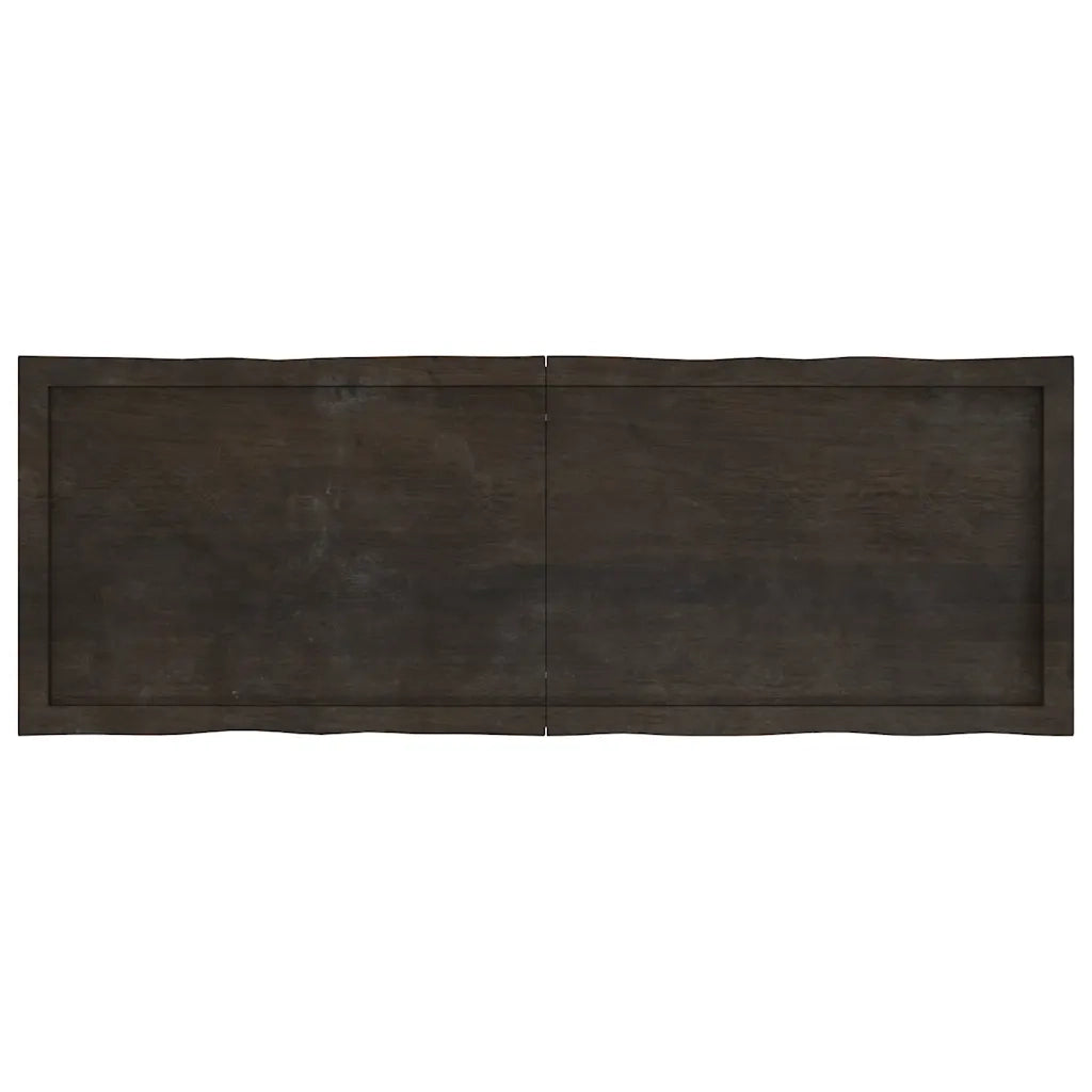 Piano Tavolo | Superficie Tavolo | Piano Scrivania Marrone Scuro 140x50x(2-4) cm Rovere Non Trattato
