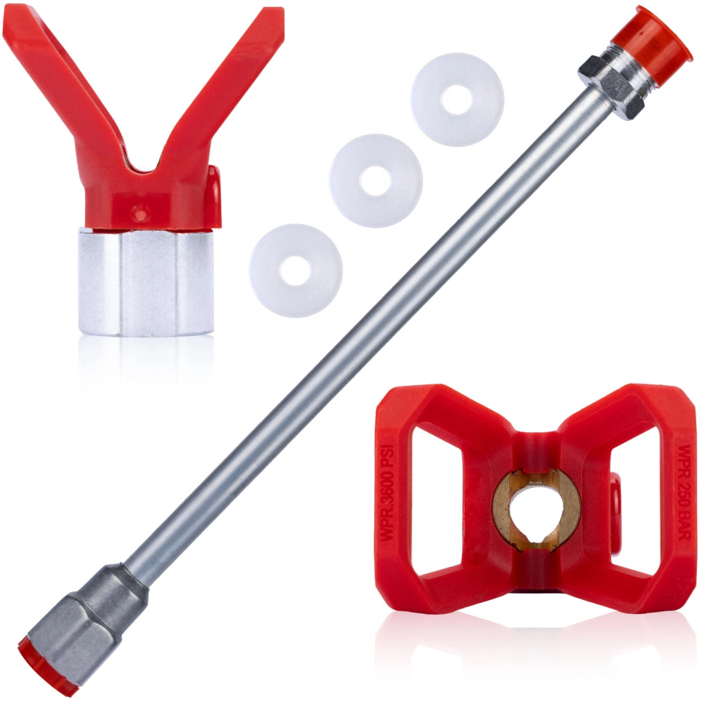 Lancia per Pistola a Spruzzo 50cm – Set con 4 Guarnizioni e Protezione Ugello in Acciaio Inox