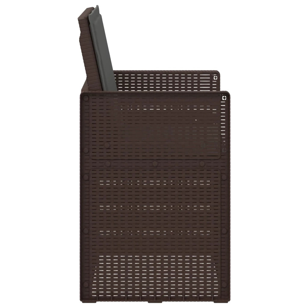 Sedie da pranzo da giardino 2 pcs Marrone e Antracite PP 899994