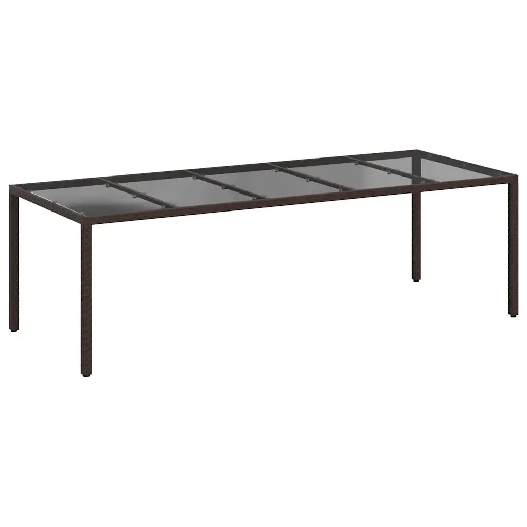 Tavolo da Giardino Marrone 250 x 100 x 75 cm polyrattan 362553