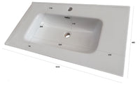 Lavabo da Incasso 101x46,5x2 cm in Resina TFTBianco Lucido