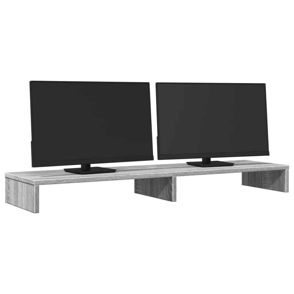 Supporto per Monitor Grigio Sonoma 100x27x10 cm in Truciolato 854657