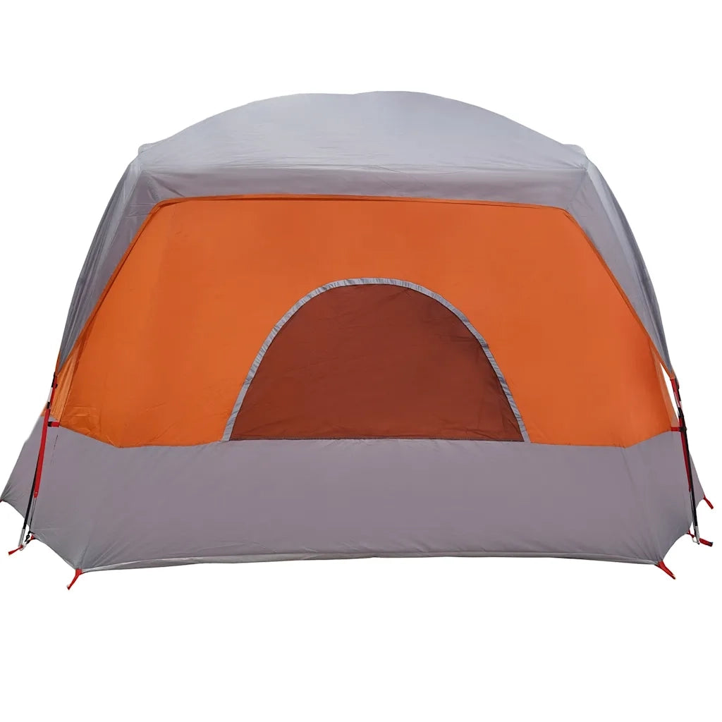 vidaXL Tenda Familiare Cabina 6 Persone Grigia Arancione Impermeabile