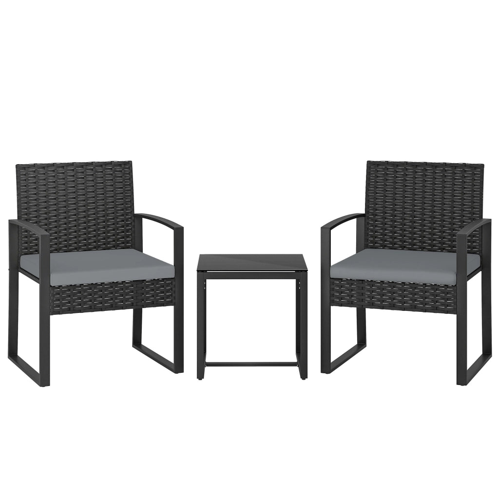 Set Giardino Rattan Sintetico ¨C Zephmum ¨C Grigio, Polipropilene, 6 Pezzi con Cuscini