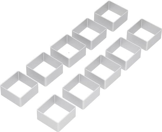 Forme per biscotti in acciaio inossidabile - Set da 10 pezzi - Pre-forniti - Fondant - Forme 3D - Forme per biscotti