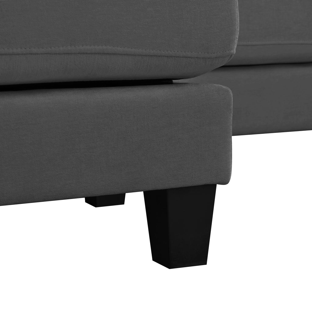 Divano 4 Posti U a Chaise Longue Sofa Letto in Tessuto Chenille ¨C Xylo ¨C Grigio