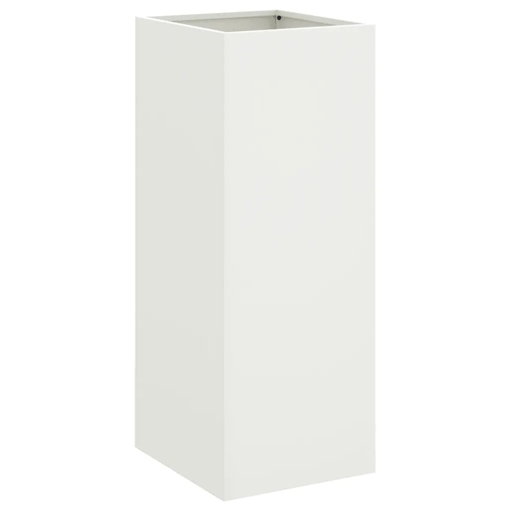 Fioriera-Vaso-Contenitore per Piante Bianca 32x29x75 cm in Acciaio